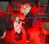 Okarun's accidental transformation (Anime)