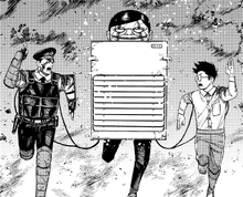 Rokuro forming a heater with his nanoskin.