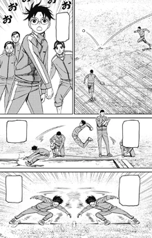 Okarun performing outstandingly during gym class.