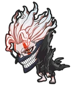 Okarun in his Turbo Granny form in Jump+ Jumble Rush.