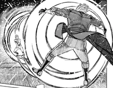 Red Baron hit by Jiji's Evil Gun.