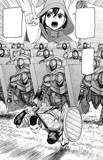 Momo and Unji leading their troops