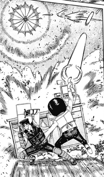 Rokuro and Bega vs Umbrella Boy