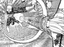 Okarun defeats Umbrella Boy