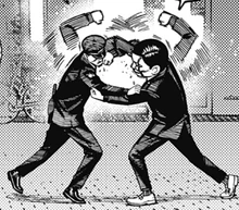 Vega clashing with Rokuro.