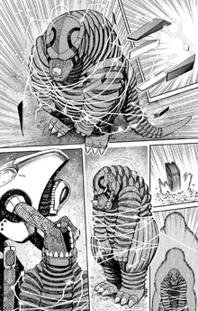 The electric threads wrapping around Bamora, turning off her exosuit.