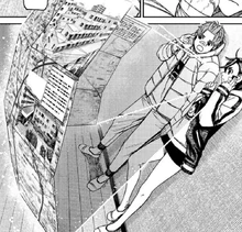 The HUD projected by the miniature communicator.