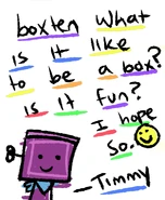 Timmy's note written to Boxten.