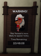 Twisted Ginger on the Daily Twisted Board. This is Christmas event exclusive and currently can't be displayed on the board.