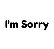 "I'm Sorry" Sticker Text in-game