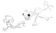 GoobTwistedPebble.png (132 KB) A doodle of Twisted Pebble chasing Goob