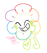 A doodle of Dandy drawn in MS Paint
