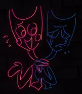 Doodle of Razzle & Dazzle drawn in VRChat