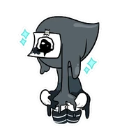 Blot Jr. and Blot featured in the "Jr incoming!" Sticker