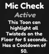 Old Mic Check Ability description