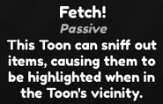 Passive Fetch Ability description