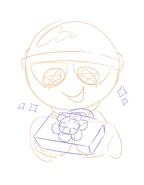 Sketch of "Medkit here!" Sticker