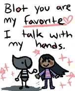 The note mentioning Blot.