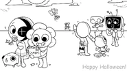 DWHalloween2024.png (408 KB) A 2024 Halloween doodle from Qwelver featuring Astro alongside Pebble, Dandy, Flutter, Cosmo, Sprout, Rodger, Toodles, Shelly, and Vee