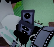 Old Tape model in Twisted Dandy's right arm