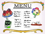 Menu2.png (356 KB) Ditto, but with the foods representing Goob, Dandy, Vee, and Shrimpo