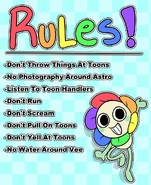 Rules! Poster mentioning the Handlers on the third rule.