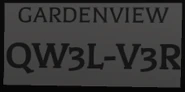The current license plate featuring QW3L-V3R which refers to Qwel