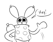 LooeyDoodleheyyyy.webp (36 KB) Doodle of Looey with a comically small head, part of a doodle with Connie and Sprout