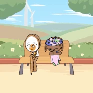 Bassie and Eggson TV Animation HD.gif (4.03 MB) An animation of Bassie and Eggson talking on a park bench. This is most likely in the episode "Spring Flowers"