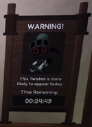 Twisted Soulvester on the Daily Twisted Board (This is Halloween event exclusive and currently can be displayed on the board)