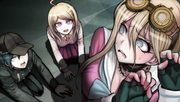 Danganronpa V3 CG - Kaede Akamatsu and Shuichi Saihara begging Miu Iruma to build cameras (3).png