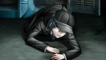 Danganronpa V3 CG - Pre-Game Shuichi Saihara failing out of the locker (2).png