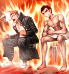 Mondo and Kiyotaka's sauna endurance test