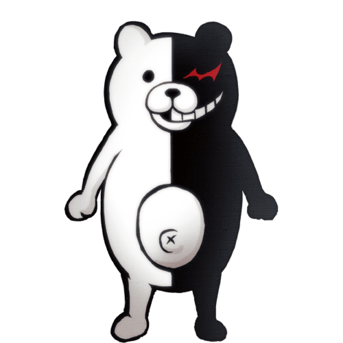 Half Black Half White Anime Bear HD Png Download  Transparent Png Image   PNGitem