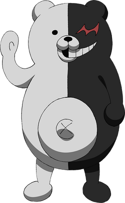 black and white bear anime