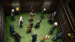 Students in the elevator to the Class Trial room (Chapter 1)