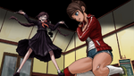 Danganronpa 1 CG - Genocide Jack injuring Aoi Asahina