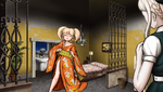 Hiyoko unable to fix her outfit