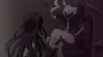 Mikan massaging Junko's legs