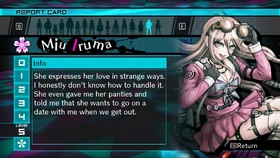 Miu Iruma Report Card Page 5 (For Shuichi)