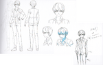 Danganronpa 3 Tarō Kurosaki early design sketches[1]