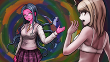 Danganronpa V3 CG - Tsumugi Shirogane showing she can't cosplay real people.png