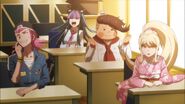 Ibuki and the others in the new classroom.