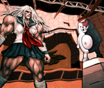 Sakura confronting Monokuma