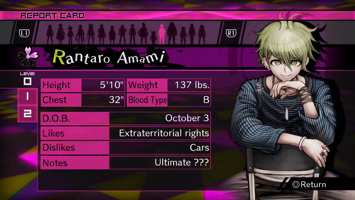 Free Time Events/Rantaro Amami | Danganronpa Wiki | Fandom