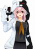 Super Sonico Monokuma outfit (cropped)