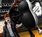 Mondo grabbing Monokuma