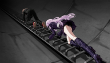 Danganronpa 1 CG - Makoto Naegi and Kyoko Kirigiri climbing the ladder (1)