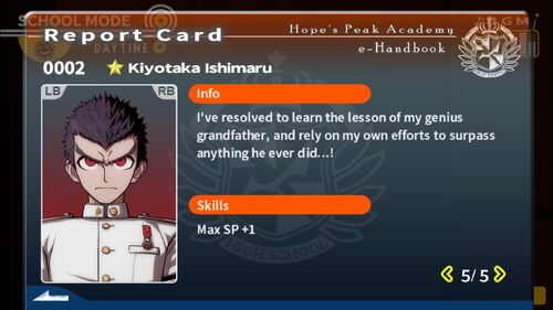 Free Time Events/Kiyotaka Ishimaru | Danganronpa Wiki | Fandom