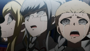 Sonia mesmerized and crying while watching Chiaki Nanami's execution.